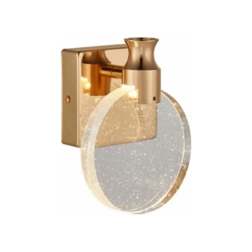 Arandela Dourada Cristal 14cm Led Bivolt 3000K