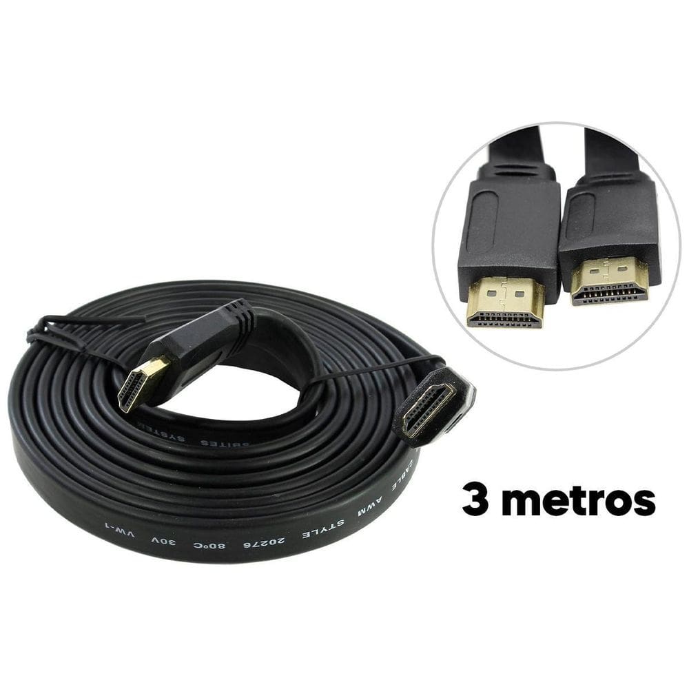 Cabo Hdmi 3 Metros 4K Hd Full Hd 3D Para Monitor Gamer