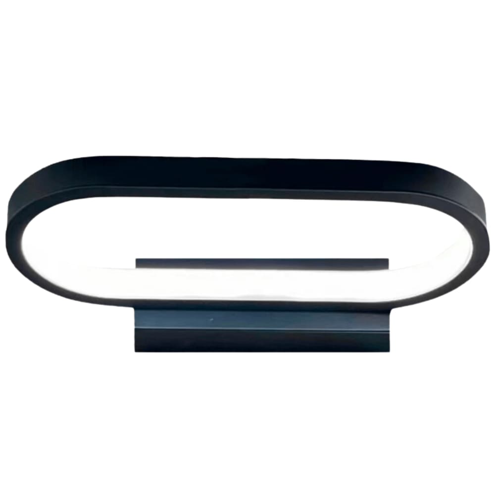 Arandela Elipse Preto 26cm IP20 Led 12W 3000K Bivolt