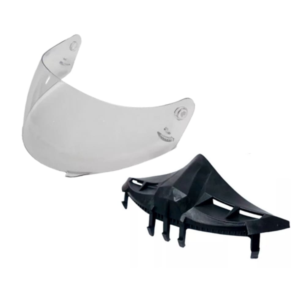 Kit Viseira Narigueira Capacete Ebf E0x Spark Narigueira Alta Viseira Cristal