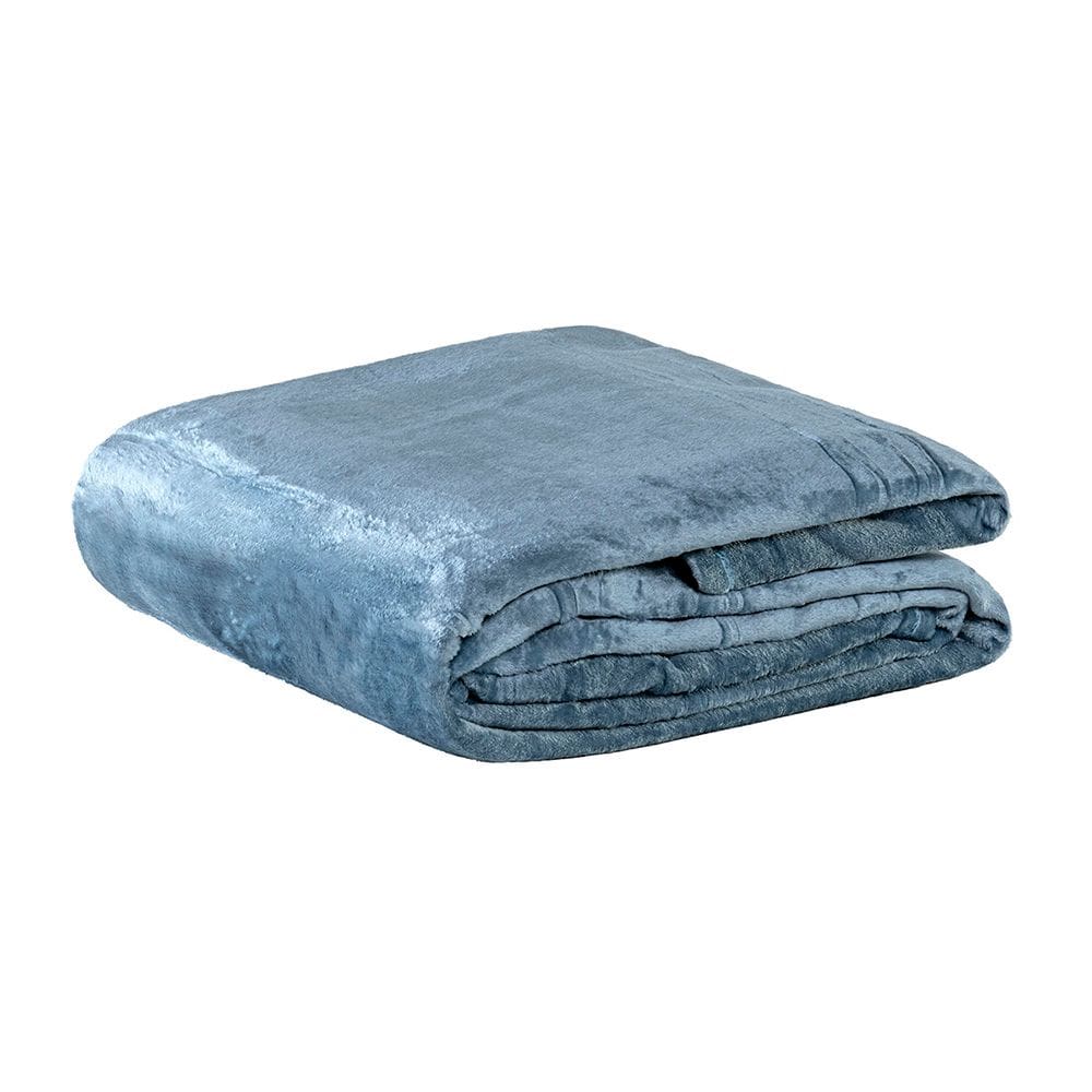 Manta Cobertor Queen Siberia Flannel Microfibra - Azure - Flanel 100% poliester