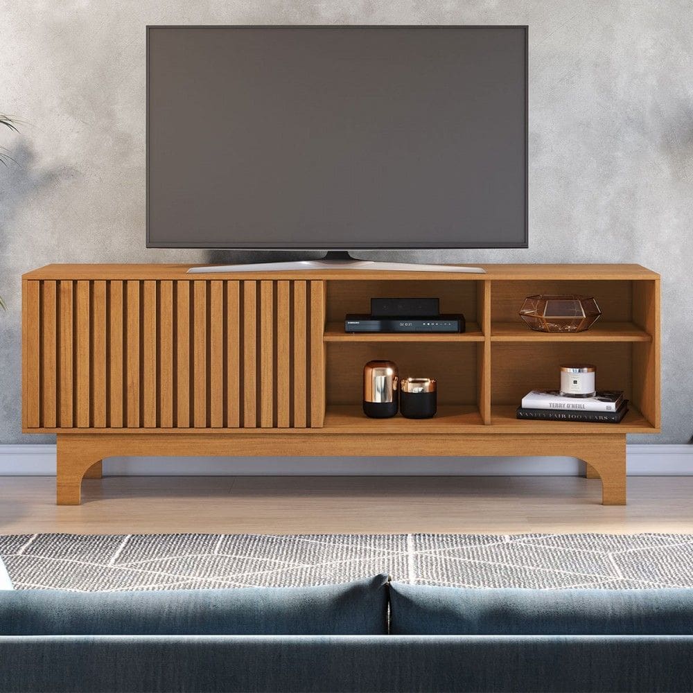 Rack para TV Até 70 Polegadas Sereno Candian 1 Porta Cinamomo - Jcm Móveis