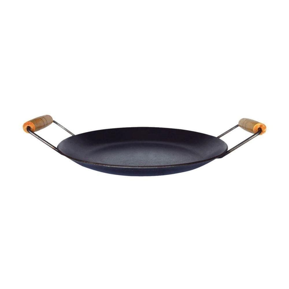 Chapa Disco Arado Aço Carbono Bifeteira Alça Madeira 40cm