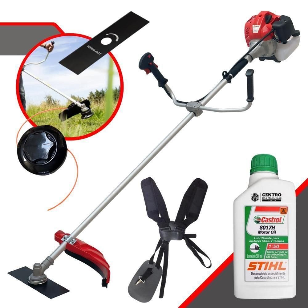 Roçadeira Anmax CG430P-TB 43CC 9.000RPM 2HP + Óleo Stihl 2T