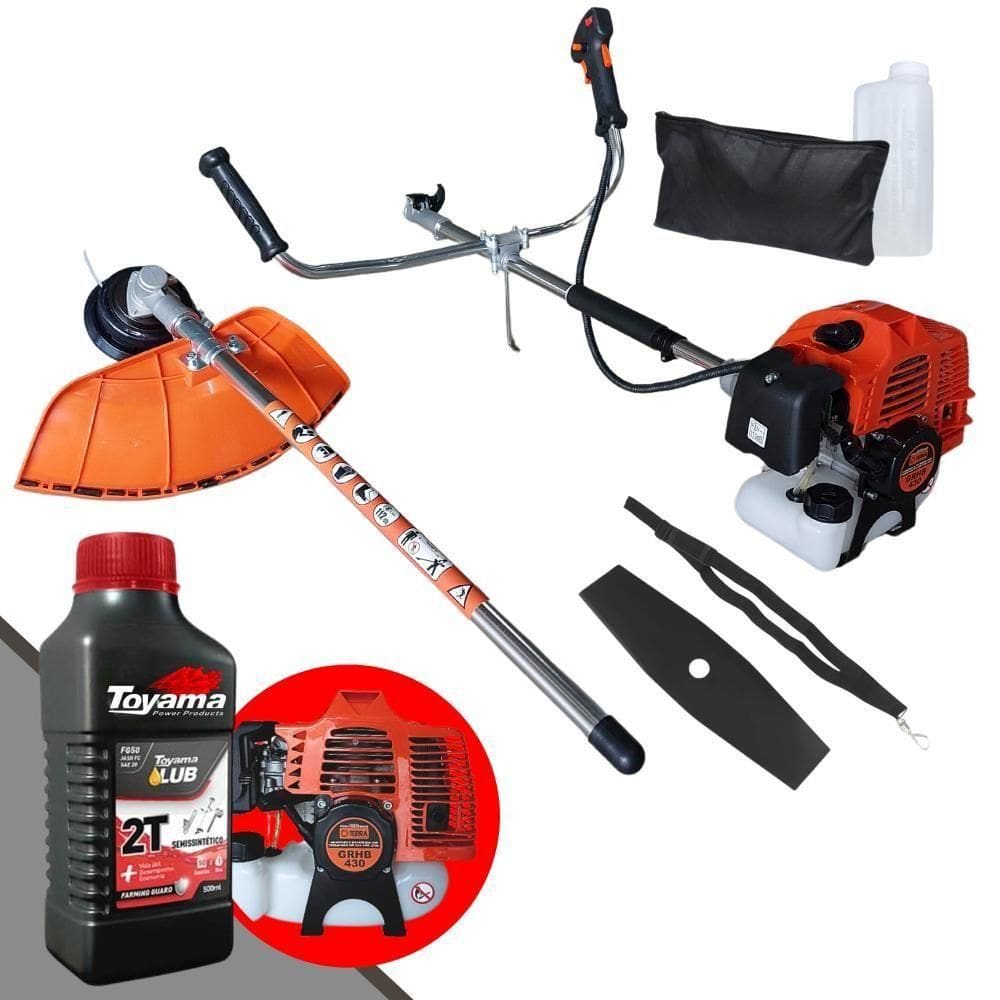 Máquina De Cortar Grama Terra GRHB-430 43CC + Óleo Toyama 2T