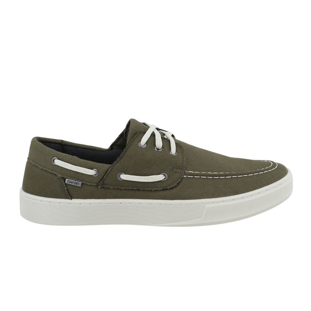 Docksider Mocassim Masculino Lona Verde Confortável Elegante