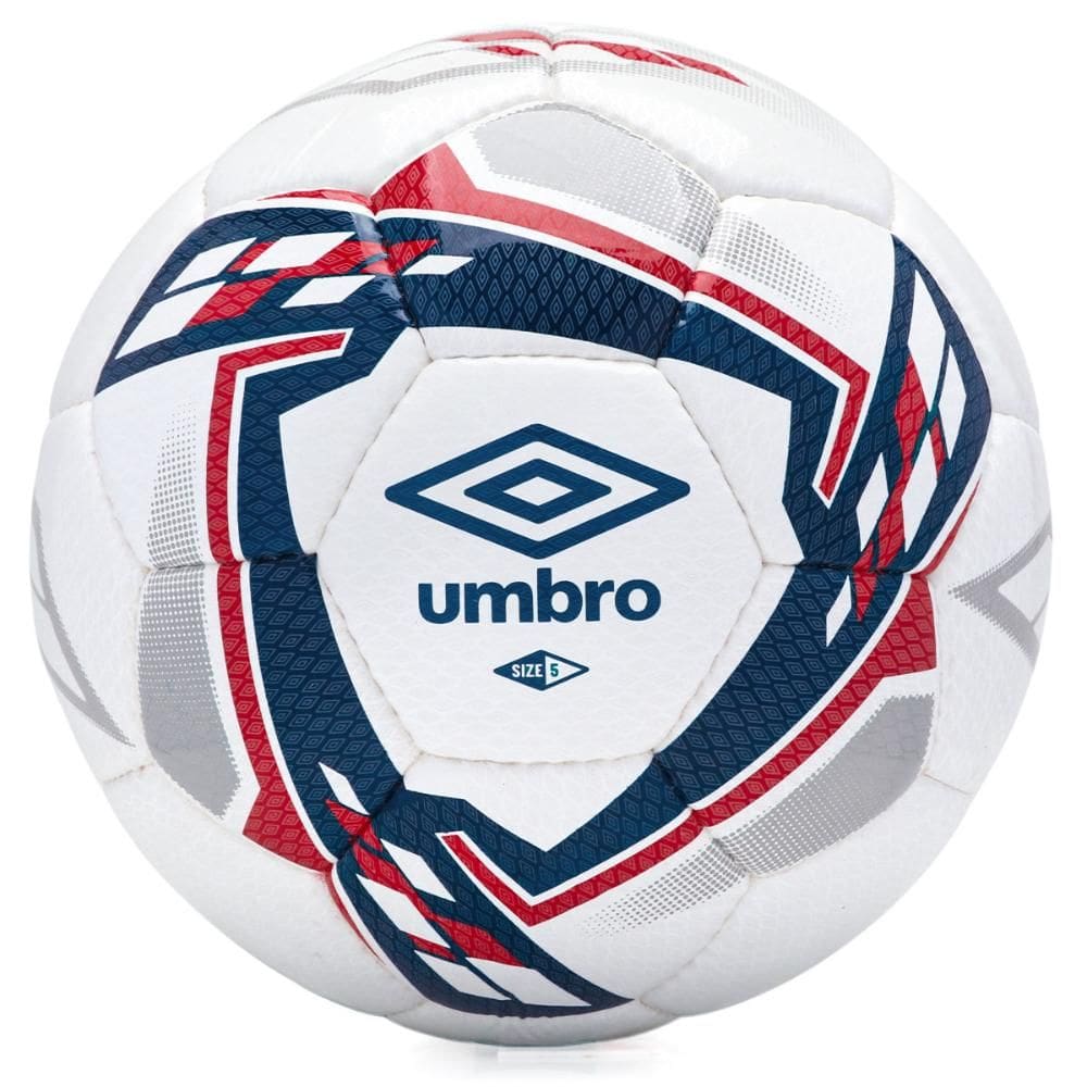 Bola de Futebol de Campo Umbro Fuse Trainer Branco Marinho e Vermelho
