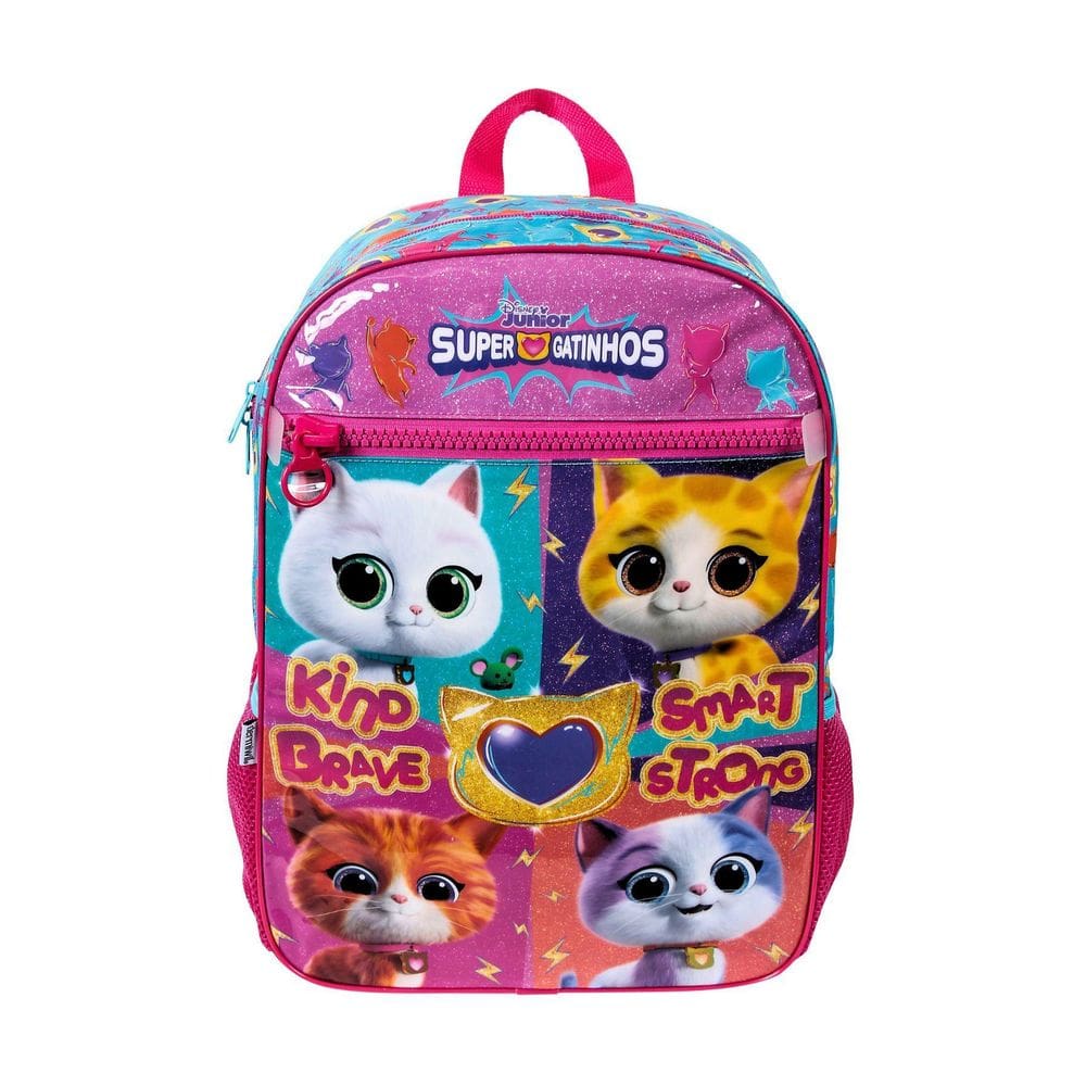 Mochila De Costas Escolar Super Gatinhos Oficial
