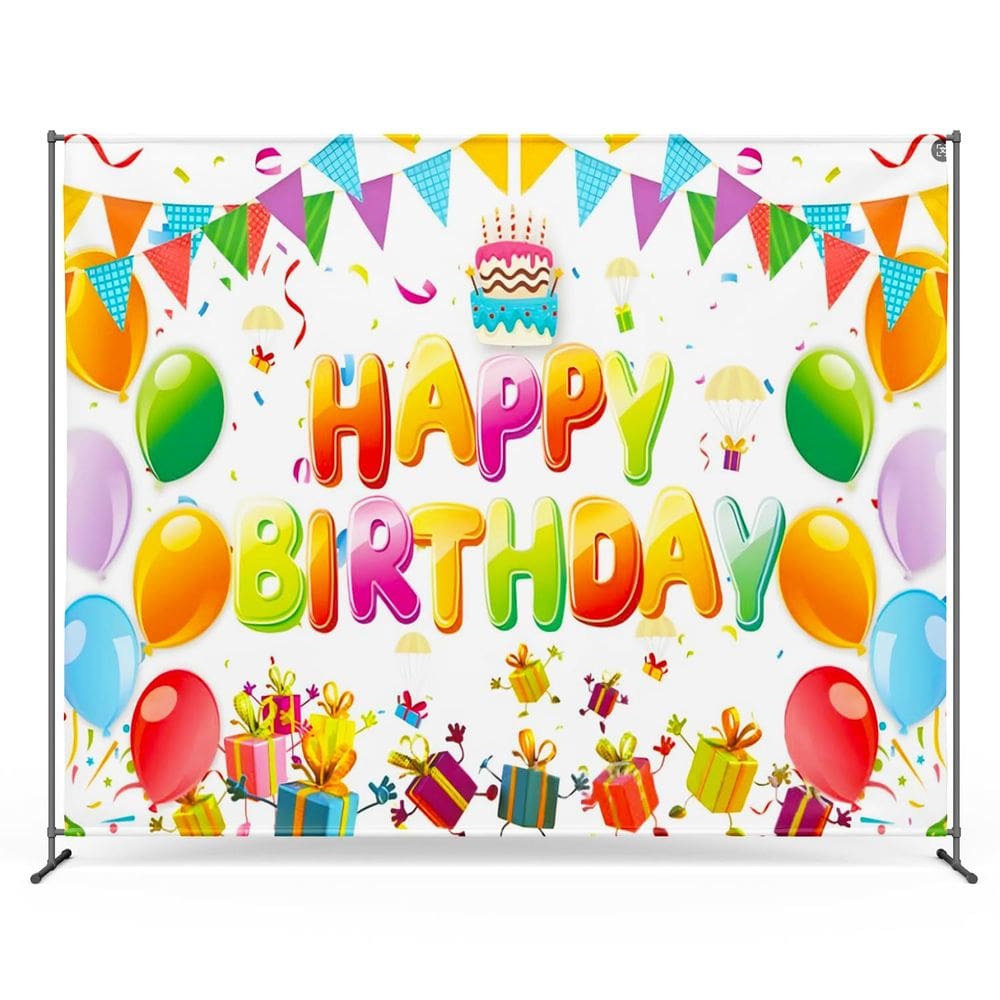 Pano de fundo fotográfico Zink Birthday sem rugas 137 cm x 183 cm