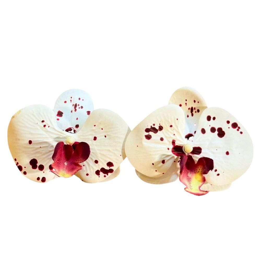 Anel Porta Guardanapo Orquídea Branca Decoração Mesa 06 Un