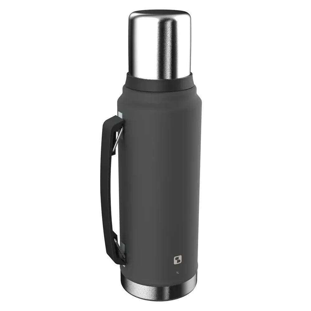 Garrafa Térmica Soprano Everest 1 Litro Cinza