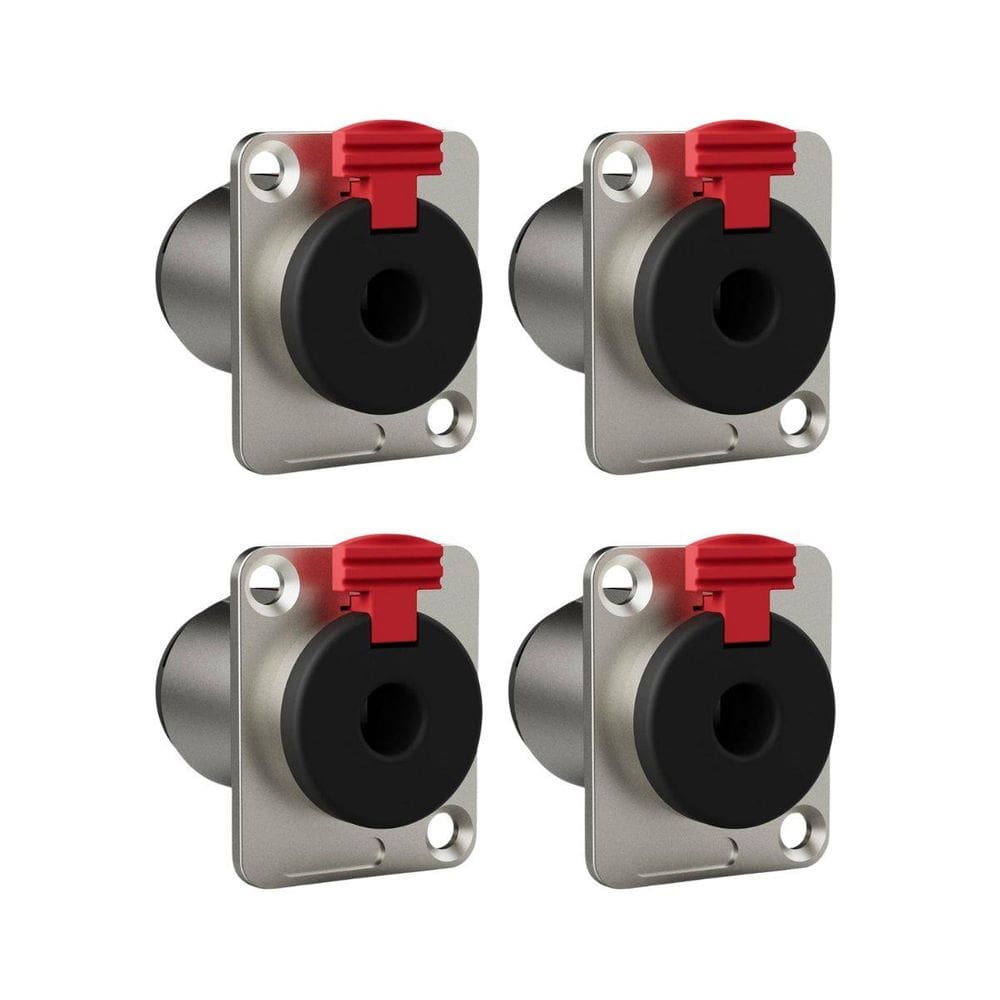 Kit 4 Conector P10 Fêmea 3 Polos Wireconex WC 195