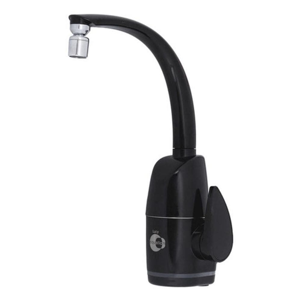 Torneira Eletrica Preta Parede Bica Alta Equation Lucy 220V