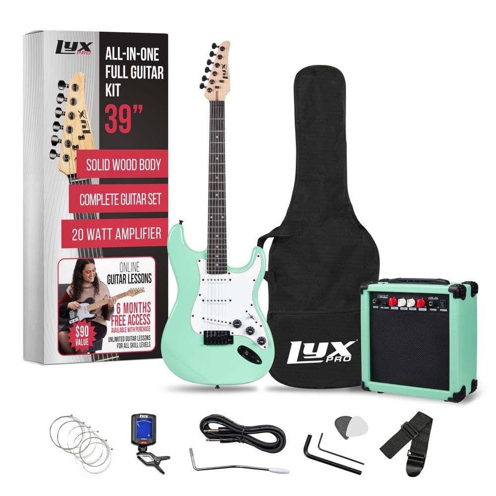 Guitarra elétrica LyxPro Full Size 39 polegadas com amplificador de 20W