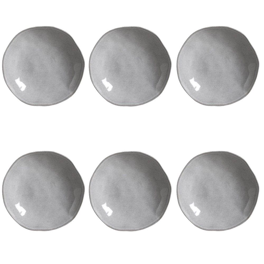 Conjunto de Pratos Fundos 06 Peças Orgânico Concreto Porto Brasil