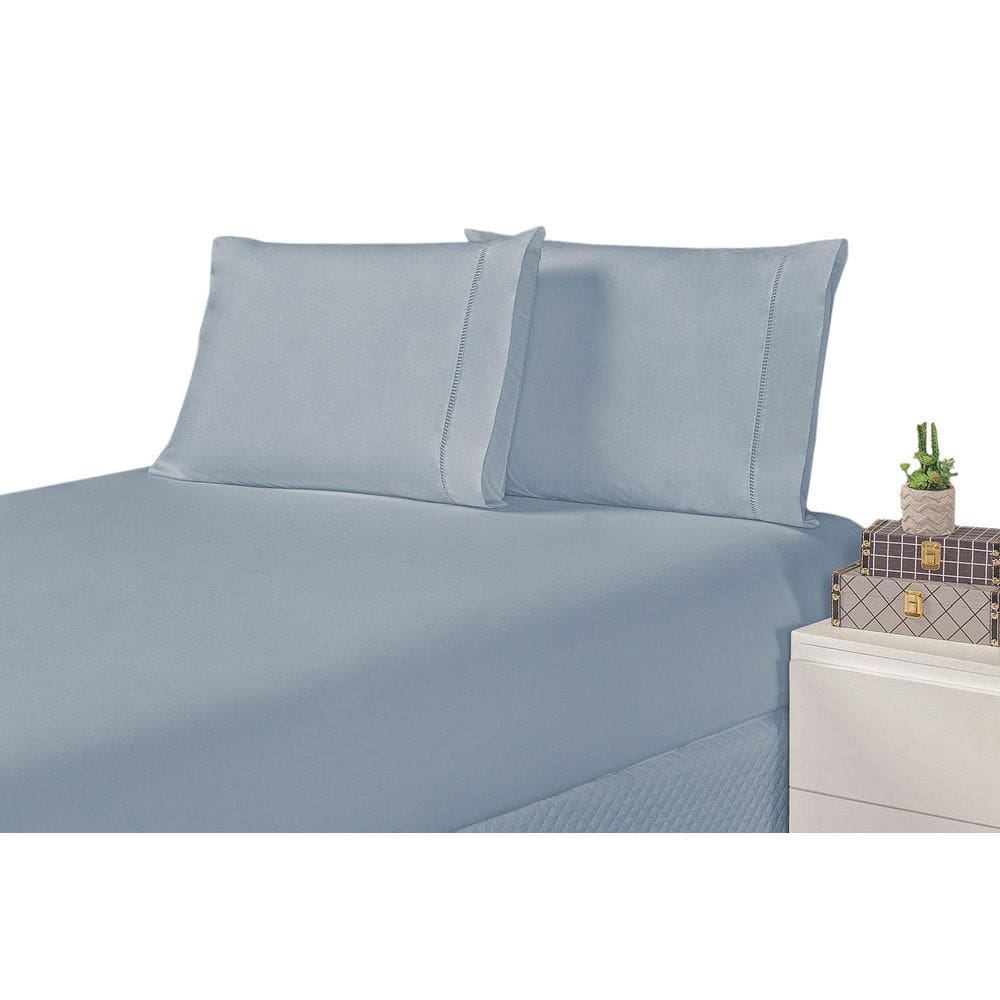 Jogo De Cama Laura Solteiro Azul Bebê