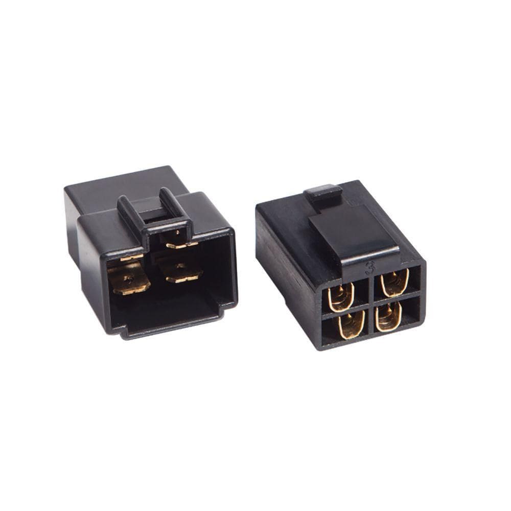 Kit Conector Evus C-035 4 Vias Com Trava Preto