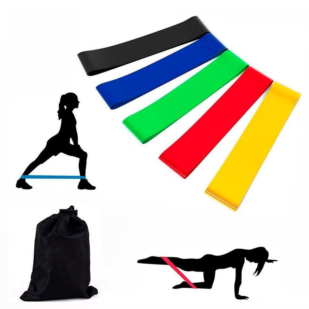 Kit 5 Elásticos Para Musculação Academia Casa E Fisioterapia