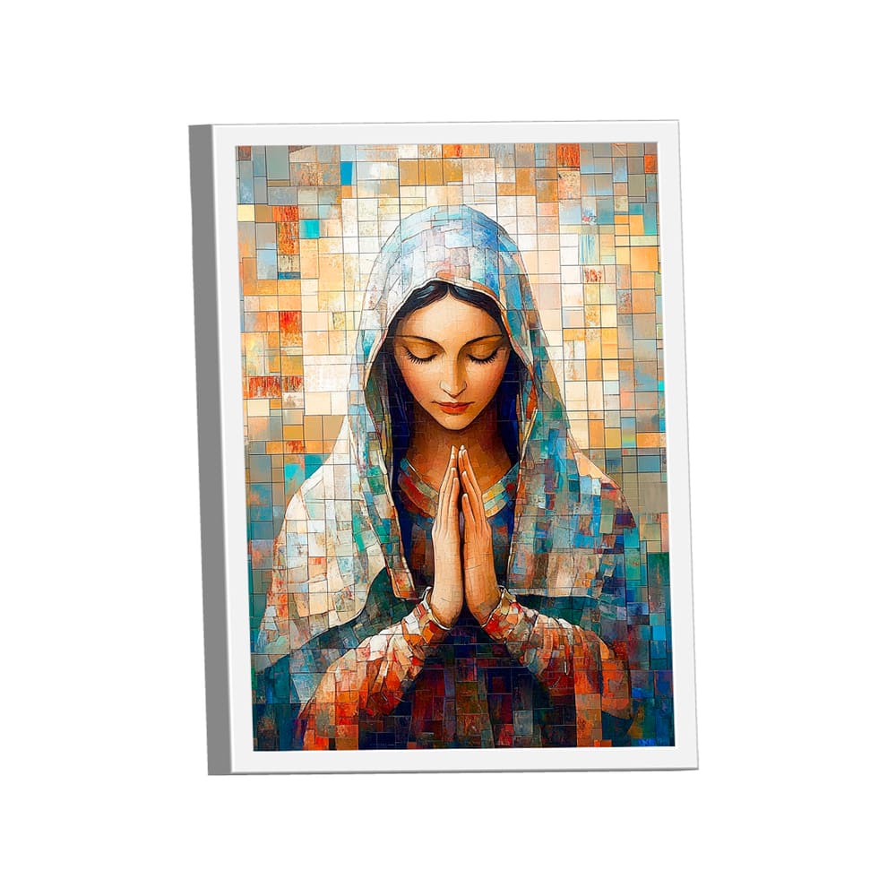 Quadro Decorativo Virgem Maria em Grid Arte Variação