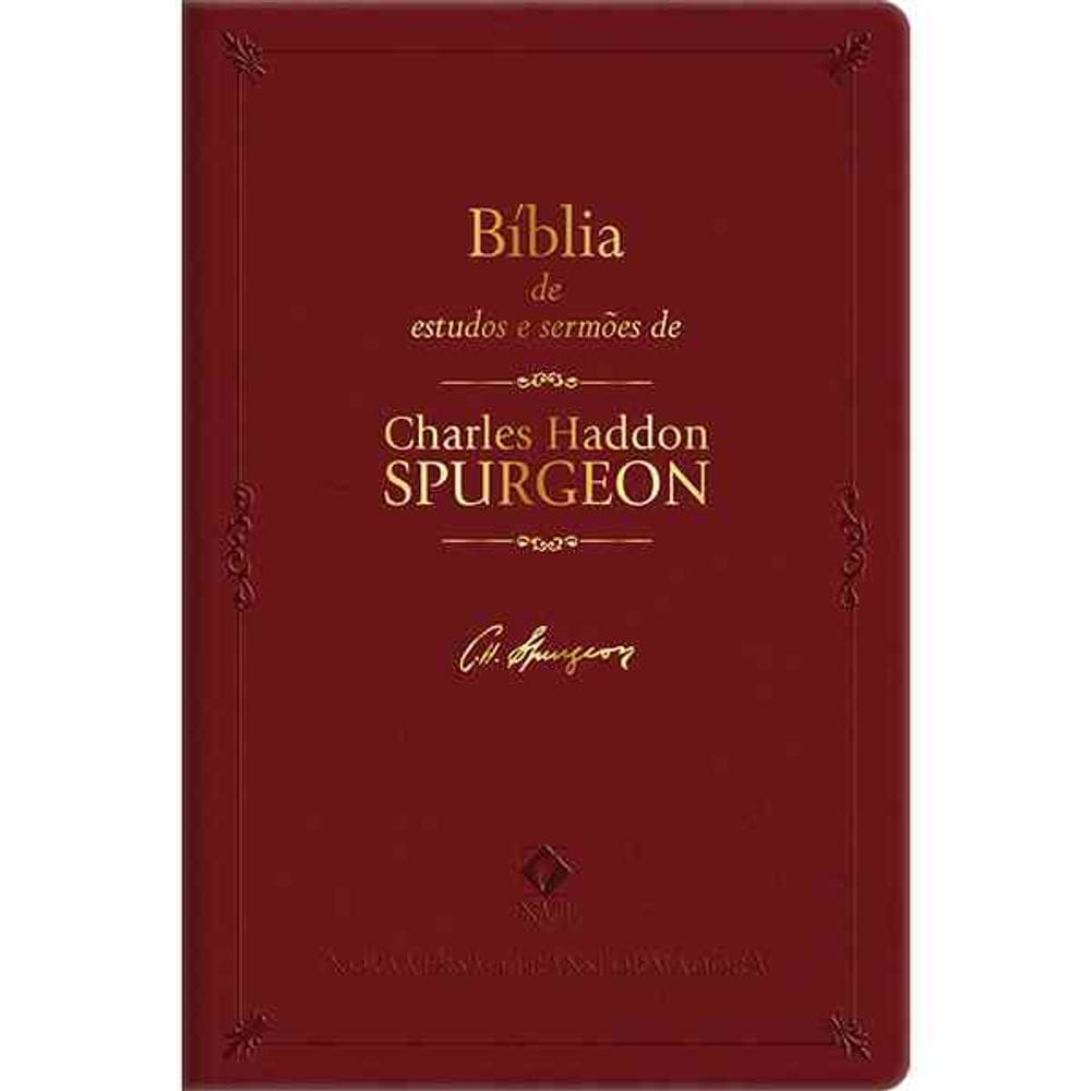 Bíblia de estudos e sermões de Charles H. Spurgeon – Bordô