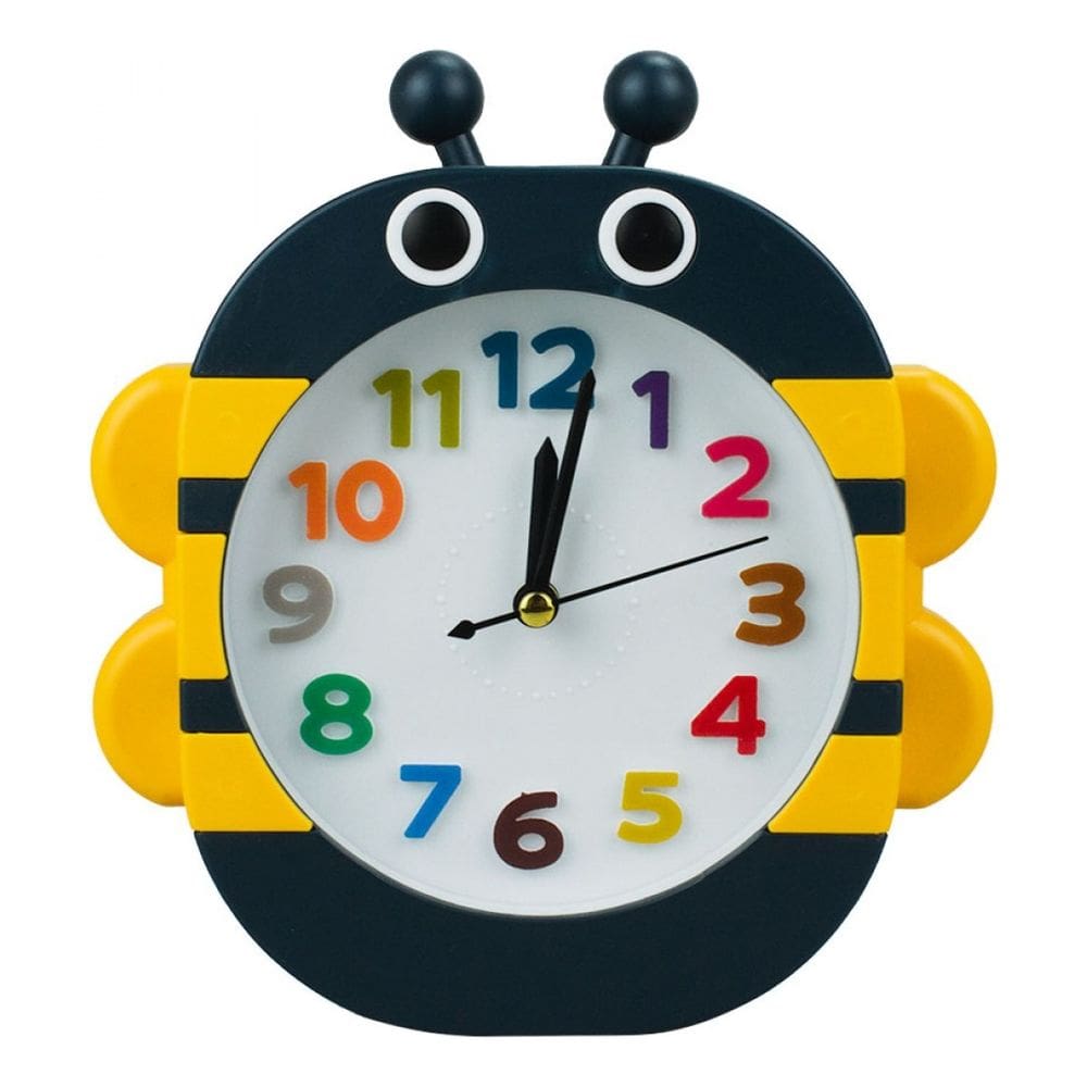 Relógio Infantil Unisex Despertador Abelha Abelhinha 17x16cm