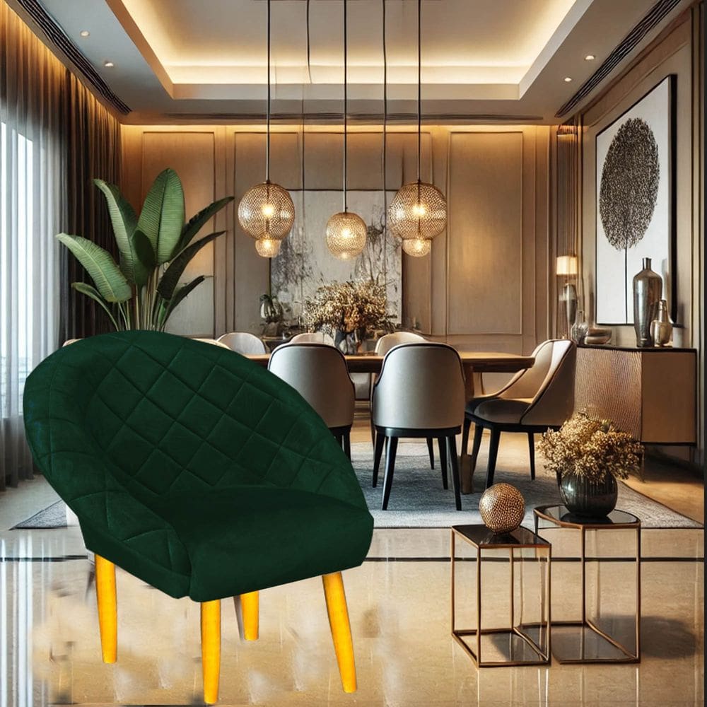 Kit Cadeira Sala Jantar Golden Sofisticação Conforto Verde