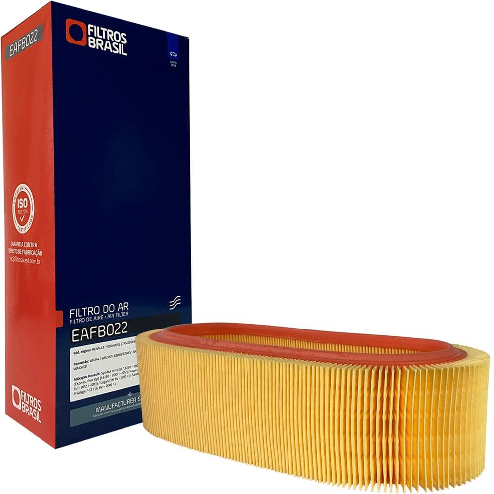 Filtro de Ar do Motor Renault Logan Sandero 2007 a 2014