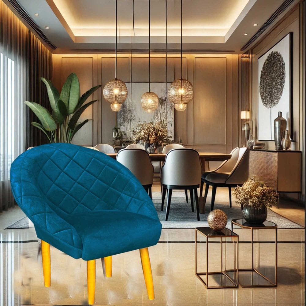 Kit Cadeira Sala Jantar Golden Sofisticação Conforto Turquesa
