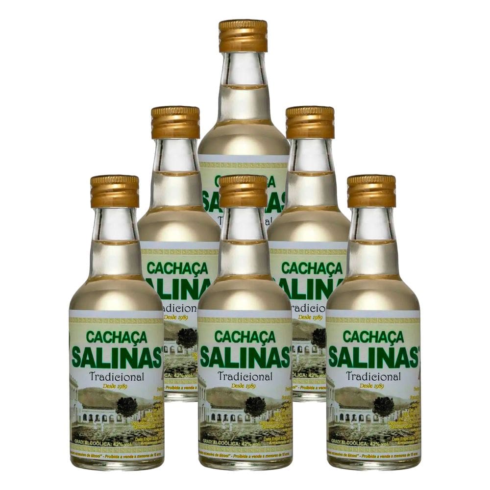 Miniatura Cachaça Salinas 50ml 6 Unidades