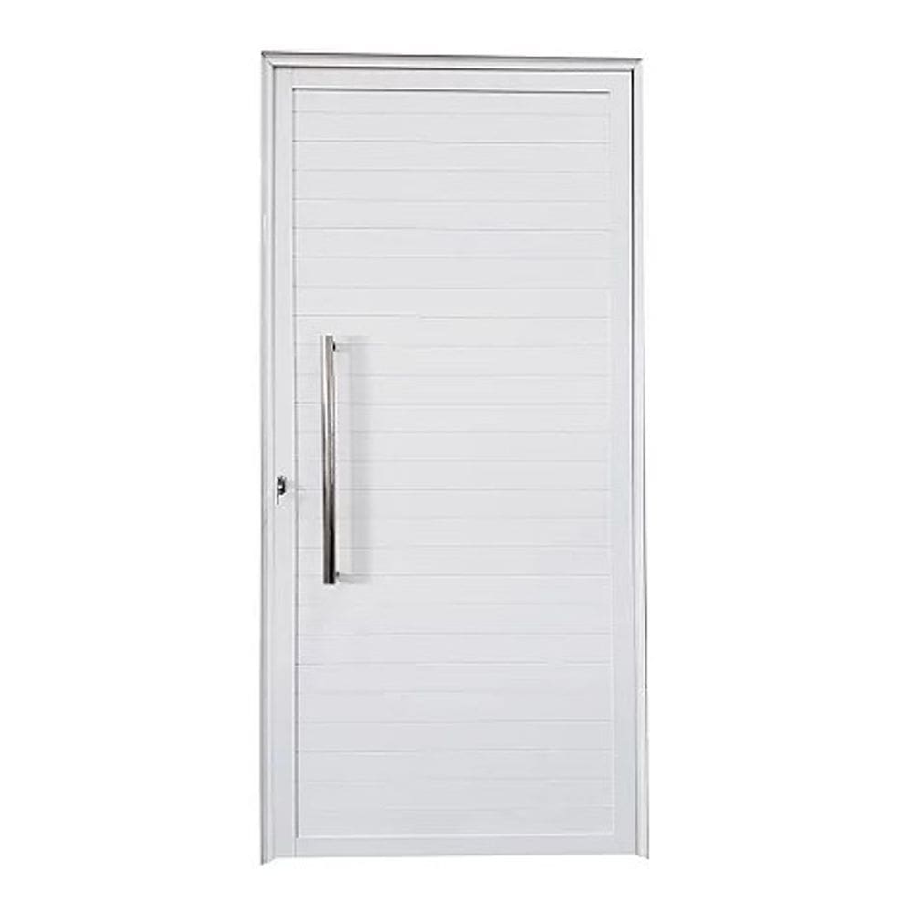 Porta Lambril 210x90 c/Puxador L/Esq. - Alumínio Branco - Linha 25