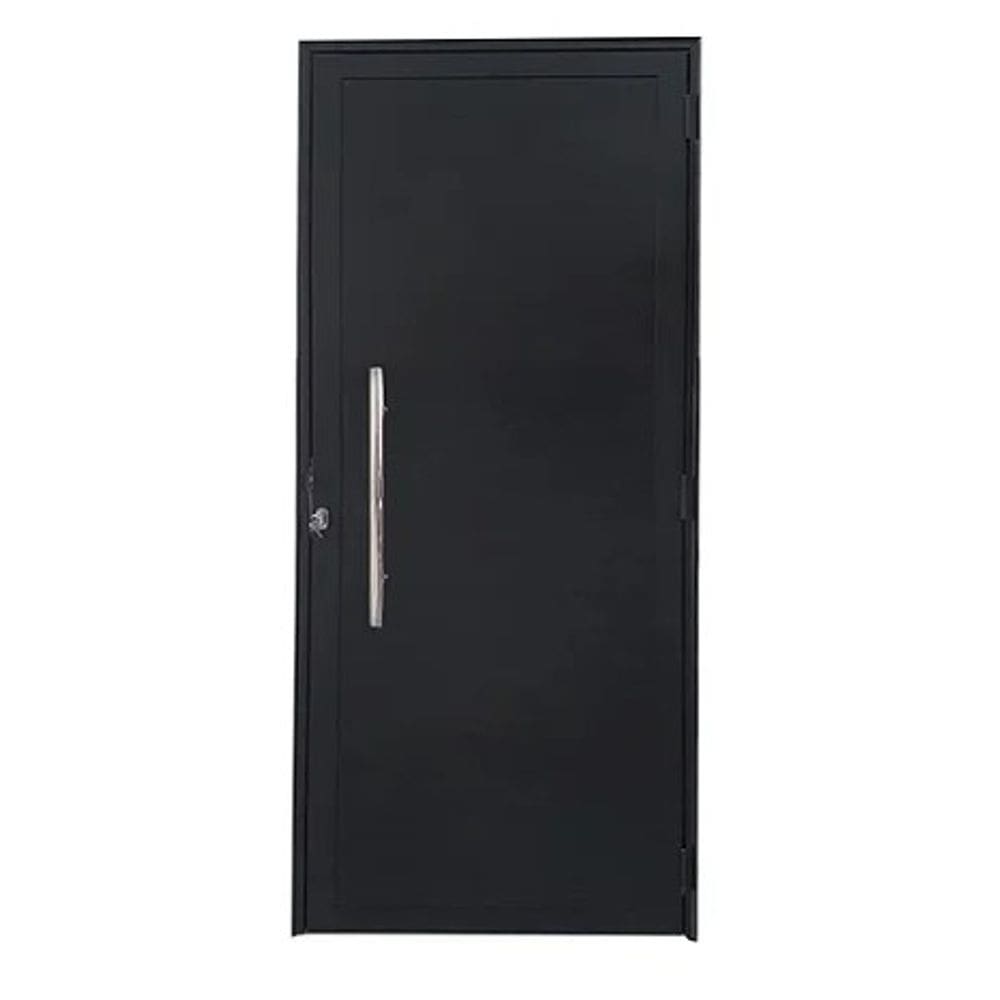 Porta Lambril 210x60 c/Puxador L/Esq. - Alumínio Preto - Linha 25
