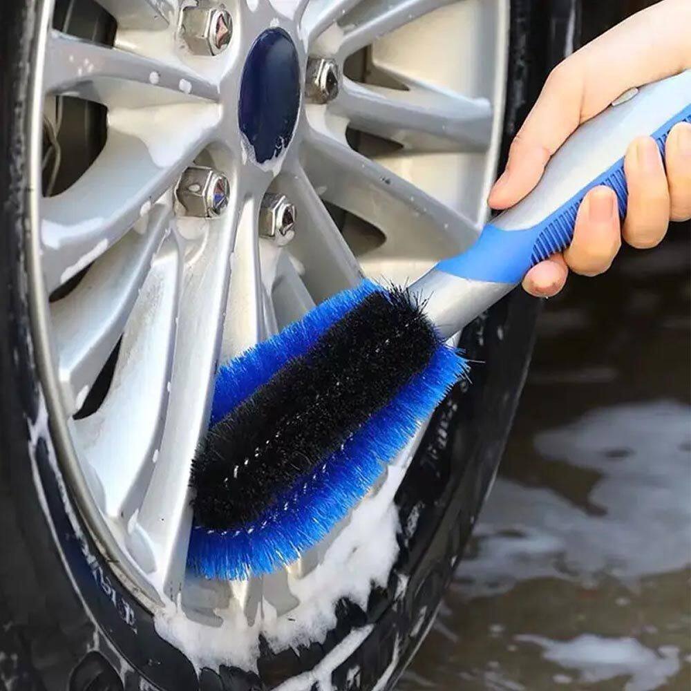 Escovas cabo Ergonômico p/ Limpeza detalhes e Rodas de Carro