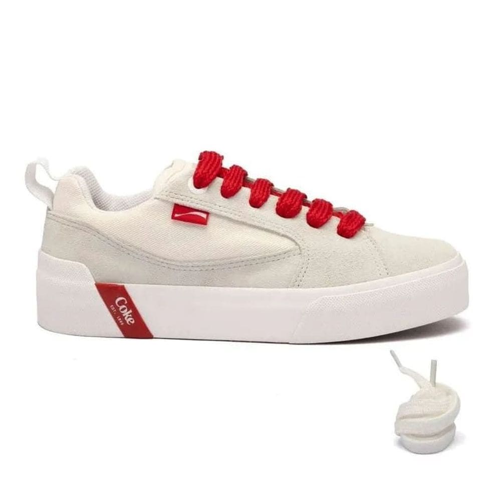 Tênis Coca Cola Daytona Ultra Branco/Cinza Feminino