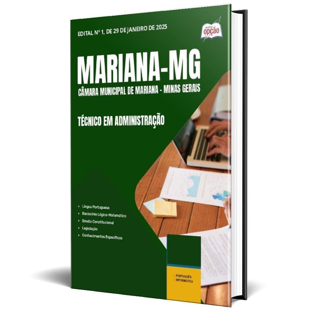 Apostila Câmara Mariana Mg 2025 - Técnico Em Administração