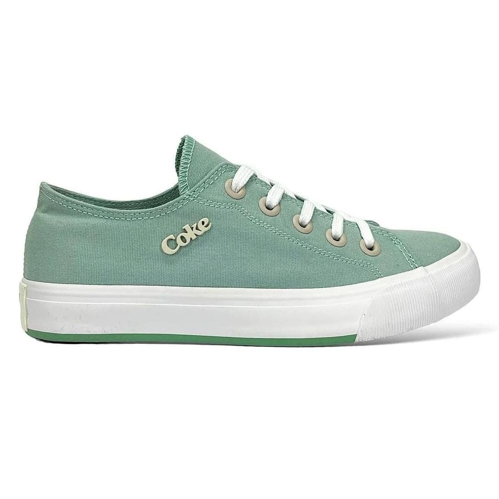 Tênis Coca-Cola Sandy Canvas Verde Confortável Feminino