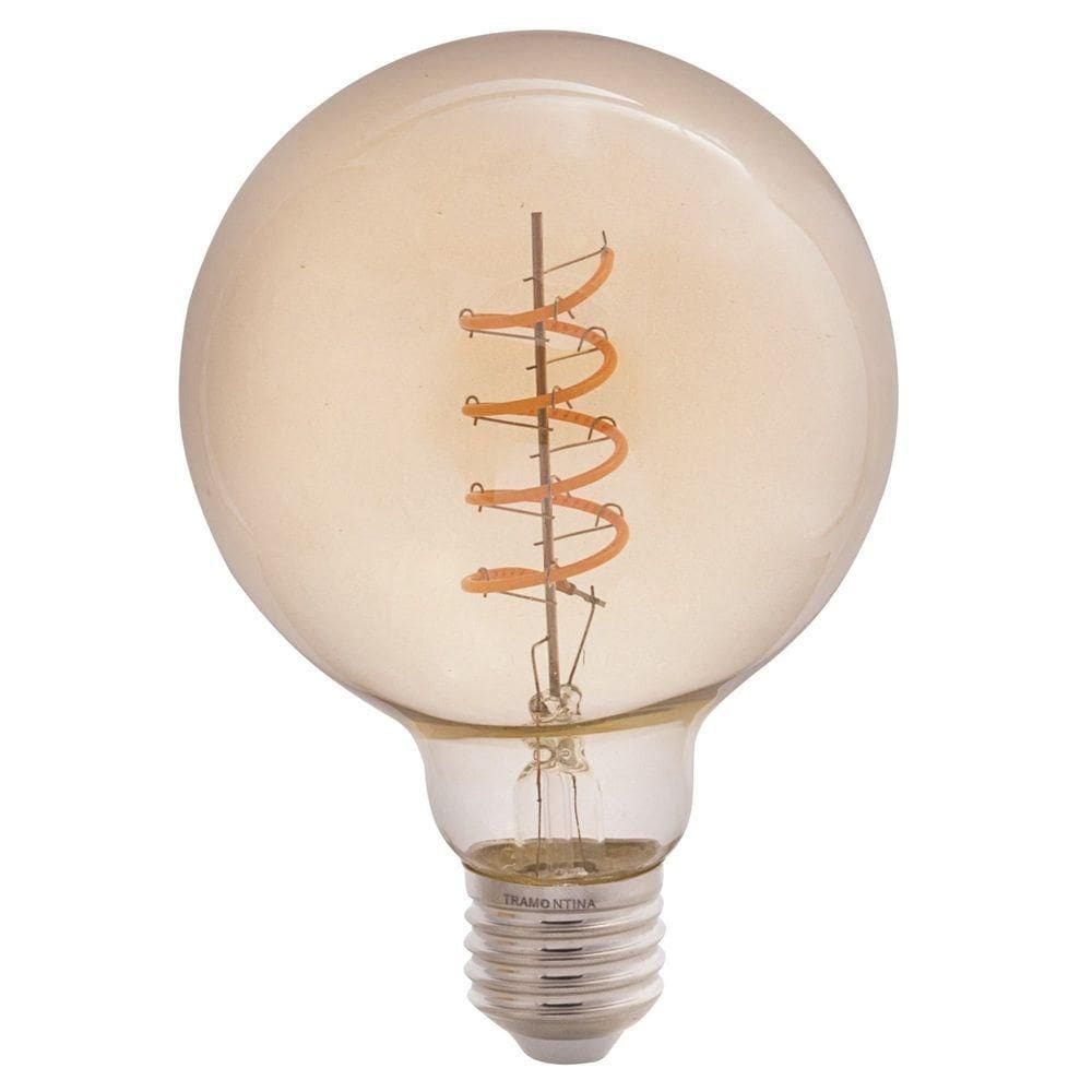 Lâmpada Led De Filamento Espiral Tramontina G95 4 W 2200 K Luz Amarela âmbar Tramontina