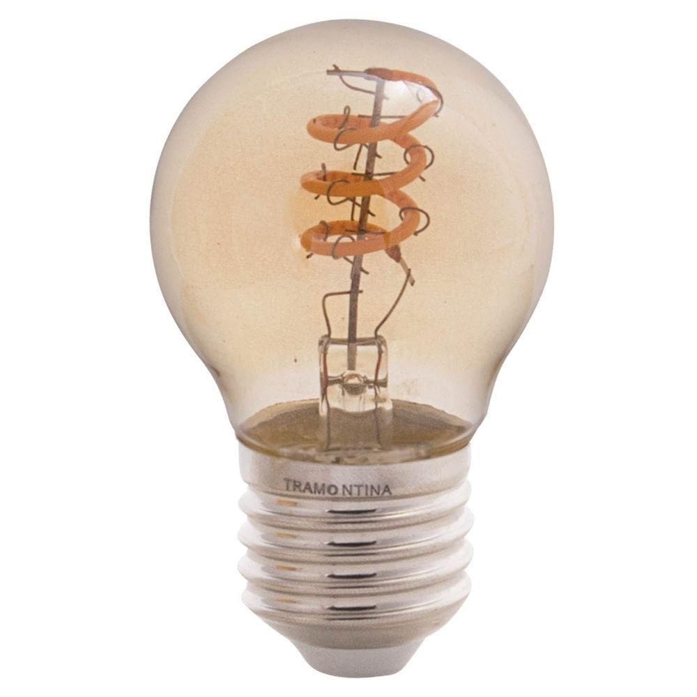 Lâmpada Led De Filamento Espiral Tramontina G45 4 W 2200 K Luz Amarela âmbar Tramontina