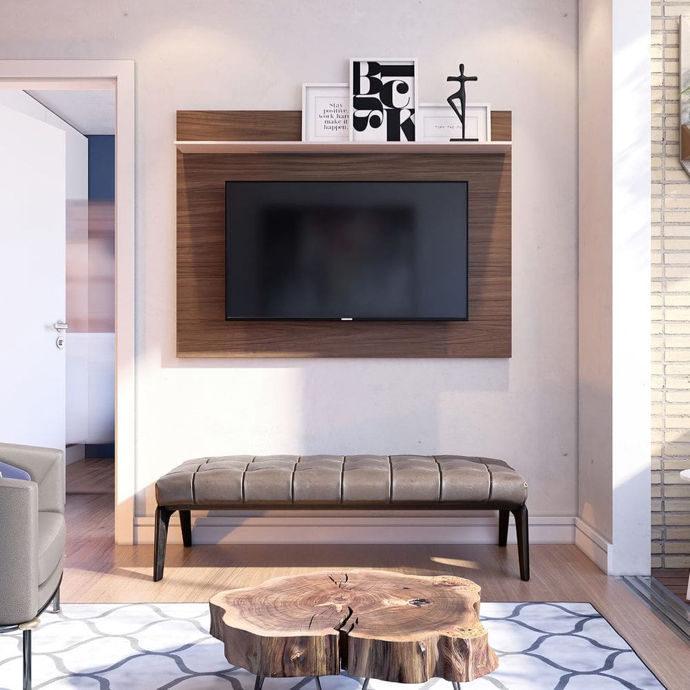 Painel para TV até 55 Pol 135x99cm Maia Nogueira Off White