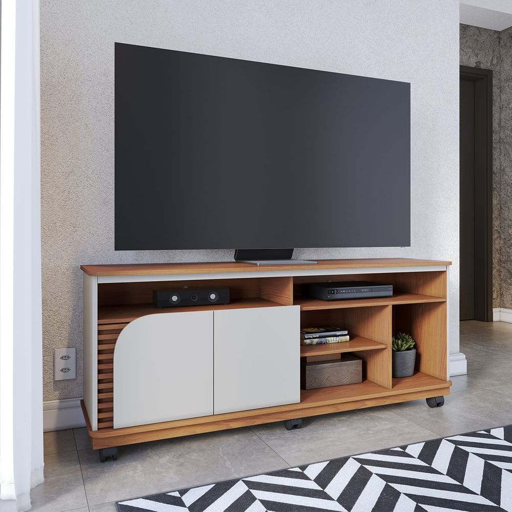Rack para TV até 65 Pol 150x63cm Jurerê Freijó Off White