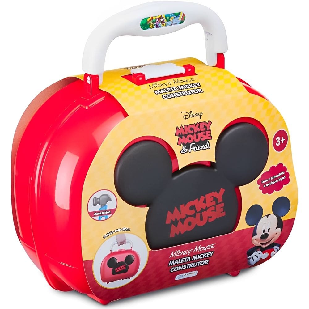 Maleta Mickey Construtor Kit Com 8 Ferramentas De Brinquedo - Multikids