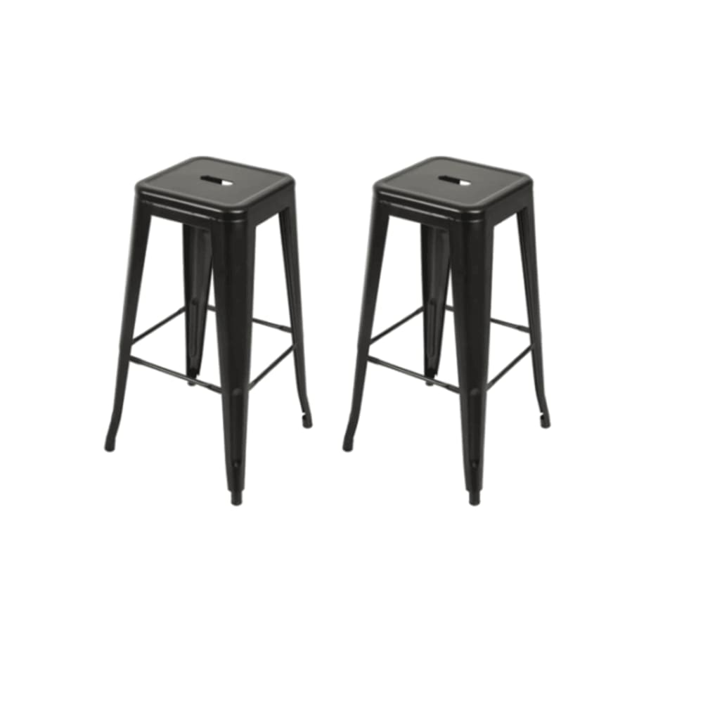 Banqueta De Ferro Aço Tolix Iron Empilhavel 2 Unid