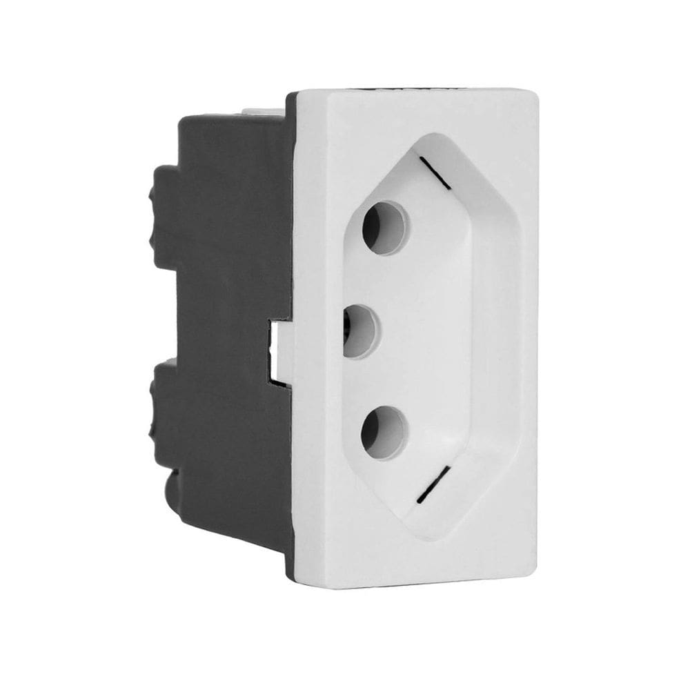 Tomada 2P+T 20A 250V B.parafuso 1M Branca 615060BC