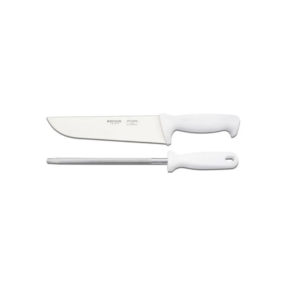 Conjunto para Churrasco 2 Peças Precision Faca + Chaira Aço Inox Brinox