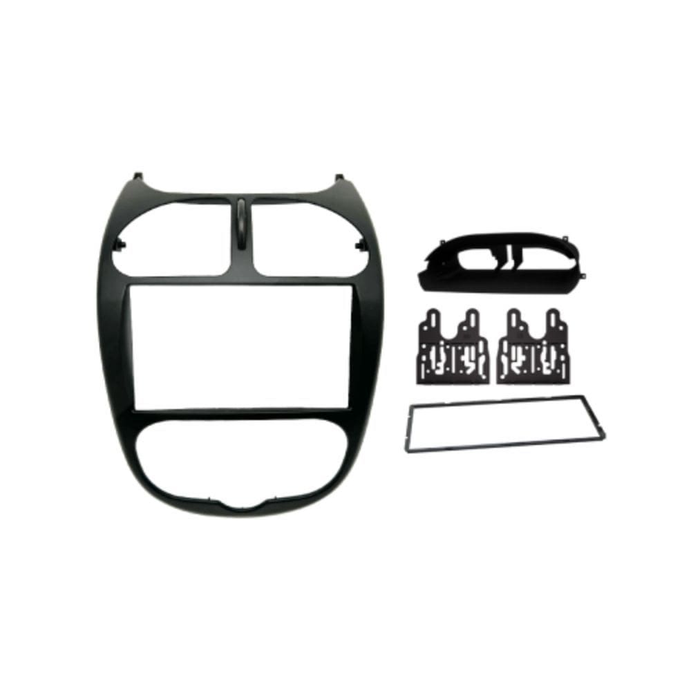 Moldura Fiamon 2 DIN Compatível com Novo Peugeot 207 2008/2014 Preto