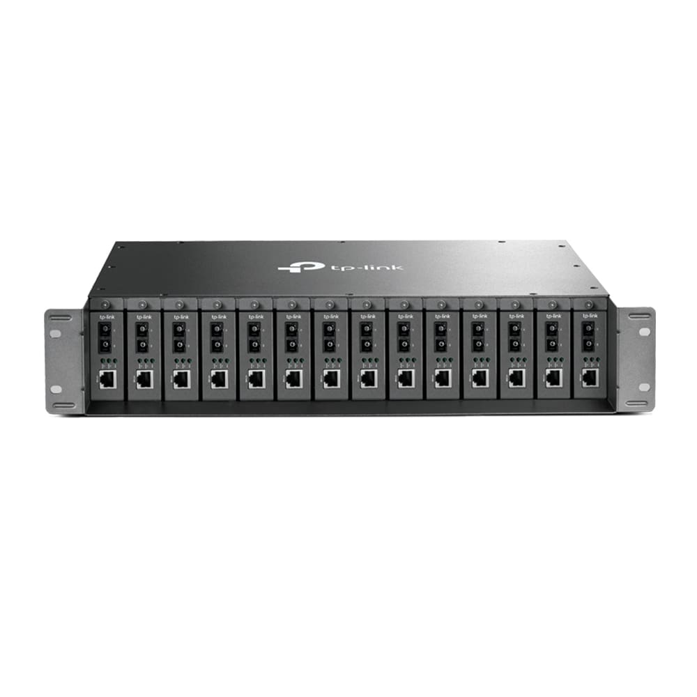 Chassis Montavel em RACK TP-LINK 14 SLOTS 19" P/ Conversor de Midia TL-MC1400 - TPL0446