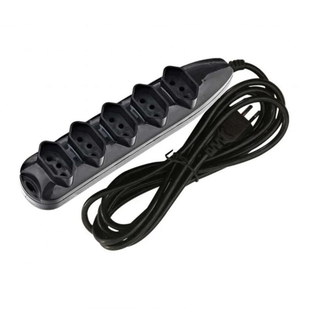 Extensao - 6 Tomadas - 3 Pinos - 10A - 250V - 1,5M - Cab3x0,75Mm