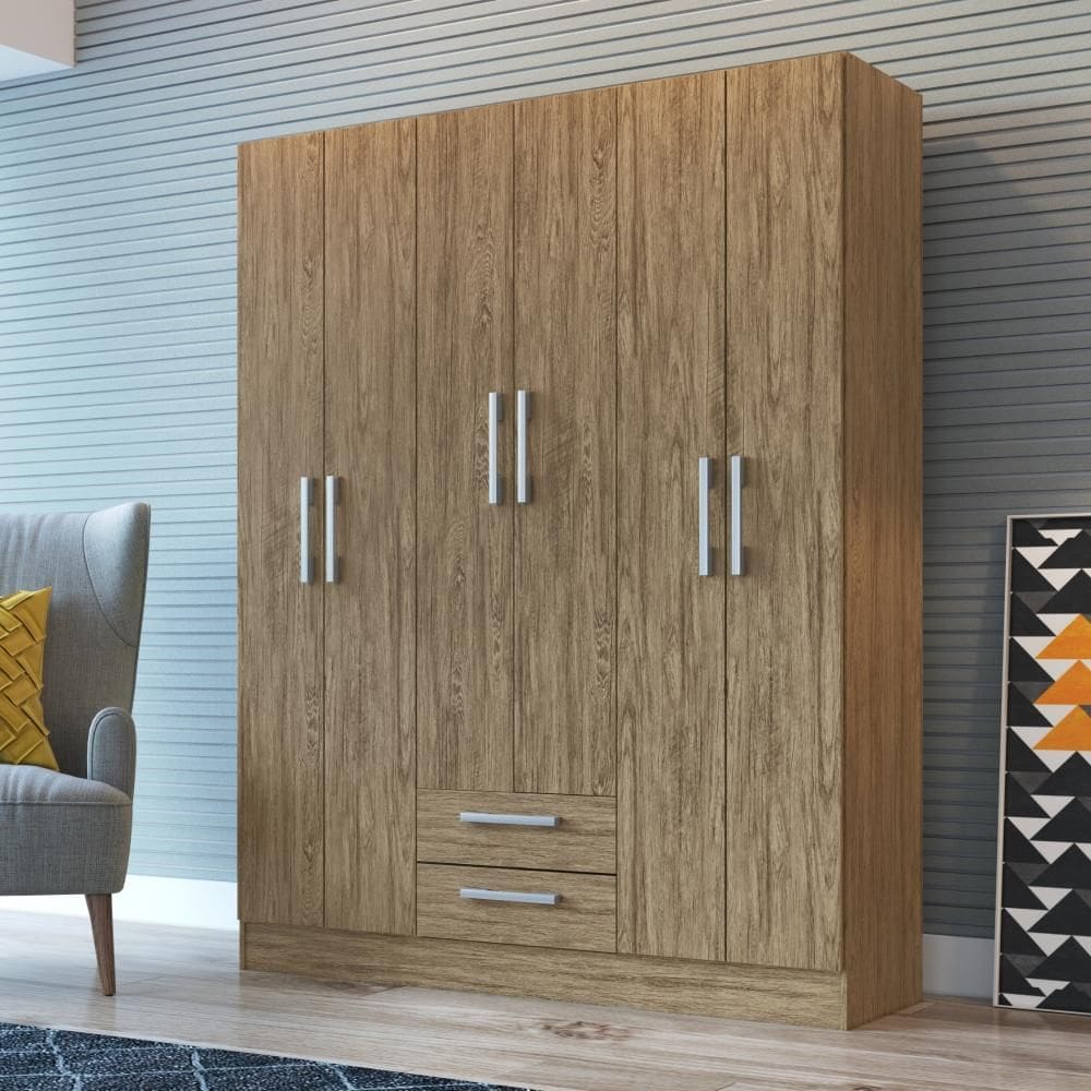 Guarda-Roupa 6 Portas E 2 Gavetas Rp1620 Basic Decibal