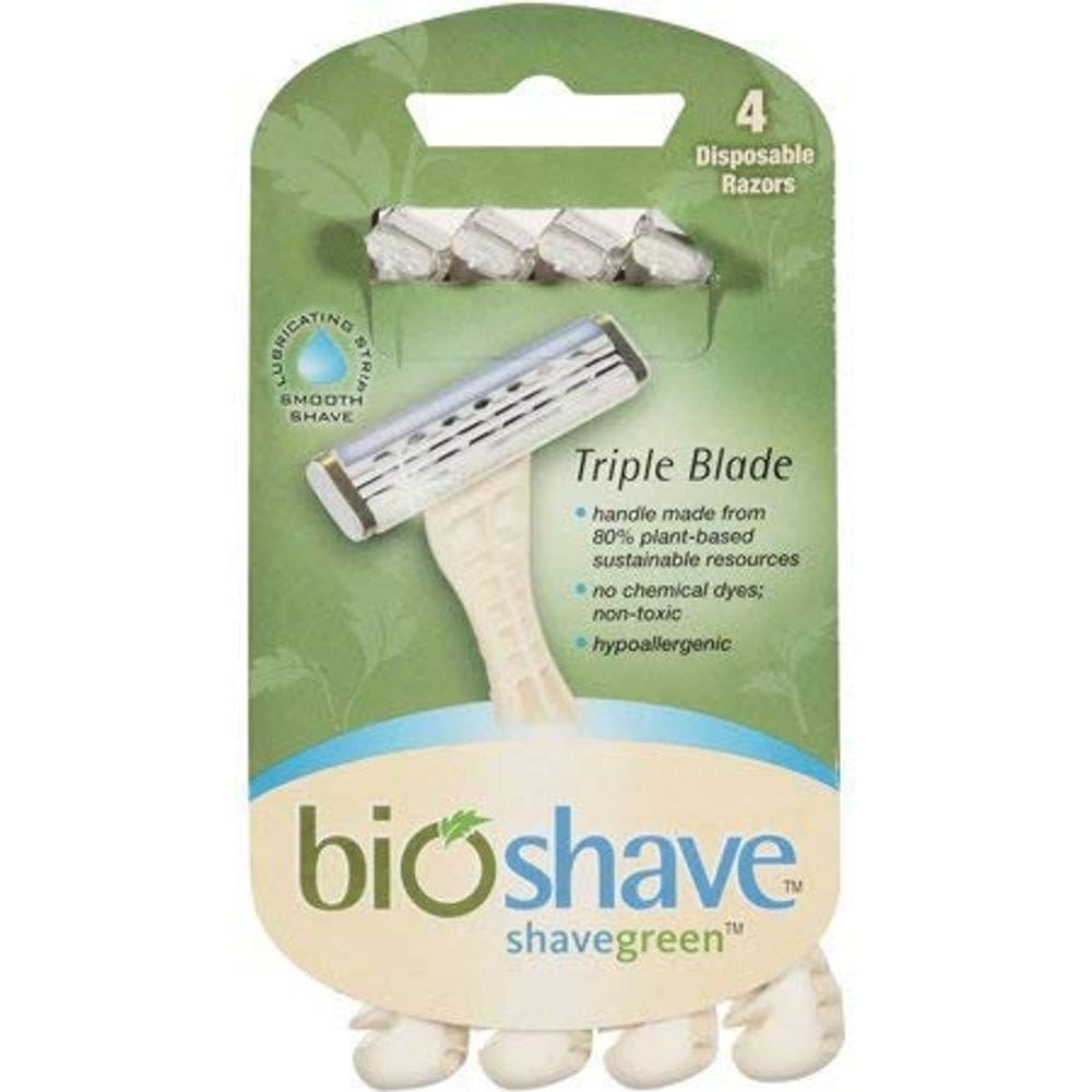 Lâminas de barbear ecológicas Bioshave, lâmina tripla, 24 unidades