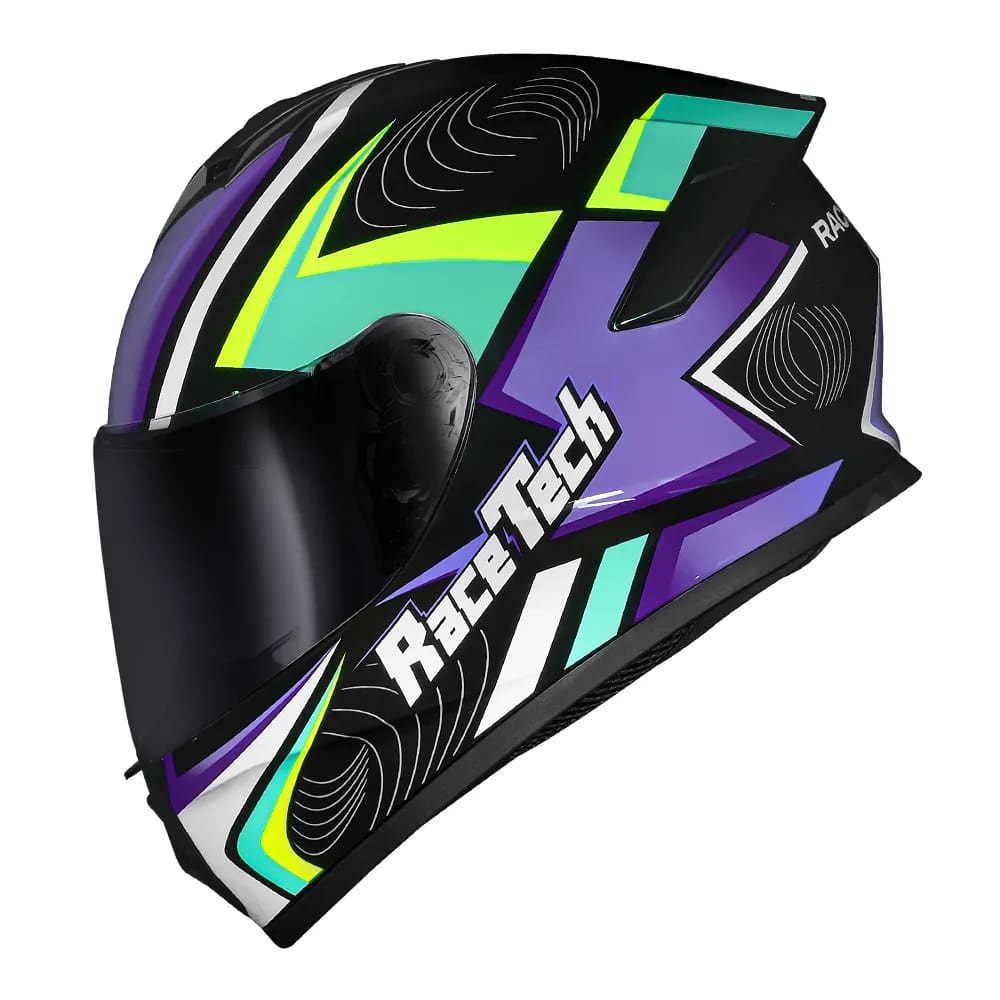 Capacete Race Tech Hit Draw Preto e Roxo