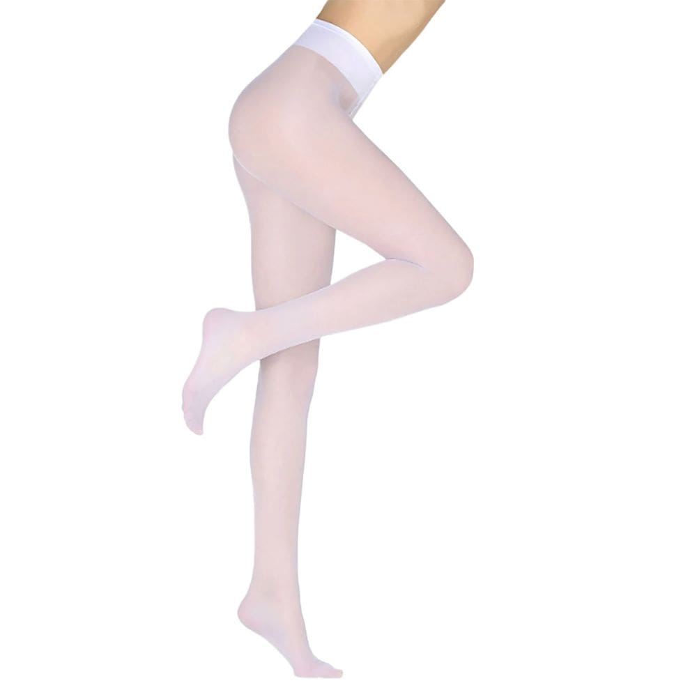 Meia Calça Fina Transparente Fio 15 Branco - Tamanho Único 40 ao 44